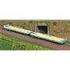 ACME 45087 Carro Laadgrs a 2 elementi, I-MIR, livrea verde XMPR, sponde allumini
