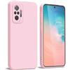 WBWONE Cover per Xiaomi Redmi Note 10 4G(6.43)| Note 10s, Anti-Graffio Antiurto Custodia in Morbida Silicone TPU Protettiva Case con Fodera in Tessuto - Rosa