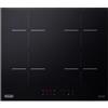 DELO De'Longhi YLI 60 piano cottura Nero Da incasso 59 cm Piano cottura a induzione 4 Fornello(i)
