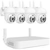 KIT VIDEOSORVEGLIANZA DVR HD 4 TELECAMERE IP ANTENNA WIFI JORTAN 3.6MM JT-8276