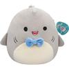 Squishmallows SQCR05379 - Papillon Gordon Lo squalo grigio con papillon blu, 19,1 cm, multicolore