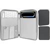 MoKo 9-11'' Custodia Protettiva Compatibile con 11 iPad Air M3, iPad A16 2025, iPad Pro 11 M4 2024/11 iPad Air M2 2024/iPad 10a 10,9 2024/iPad Air 5/4 10,9, Galaxy Tab S9/S8/A8/A7 2022, Grigio Scuro