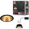 Paulmann 93403 Lampada da incasso LED Cole rotonda incl. 1 faretto da incasso dimmerabile da 6,5 Watt nero, oro opaco apparecchio da incasso plastica, zinco-alluminio spot da soffitto 2700 K