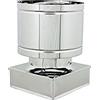 SGM Clima Srls Air Evolution Terminale circolare 4 venti per canne fumarie in acciaio inox con base quadrata (DN 120 sezione 370x370)