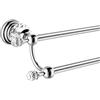 Wincase Argento Portasciugamani singolo supporto, accessori da bagno in lega di zinco Costruzione a parete con base di cristallo Finitura cromata, Lega, Silver, Doppio Towel Bar
