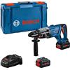Bosch Professional 18V System Martello perforatore a batteria GBH 18V-28 D (KickBack Control, incl. 2 battl GBA 18V 5.5Ah, caricab. GAL 1880, panno pulizia, impug. suppl., calibro profondità, XL-BOXX)