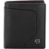 PIQUADRO Akron Porta carte di credito in pelle ad uno scomparto e schermatura RFID