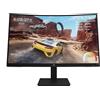 HP X27qc Gaming Monitor Curvo da 27 pollici, Pannello VA 16:9 QHD 165Hz, 1 ms, Antiriflesso, 350 nits, 3000:1, AMD FreeSync Premium, Low Blue Light, VESA 10x10 cm, HDMI 2.0, Displayport 1.4, Nero