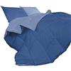 IlGruppone Piumino Invernale Caldo piumone 3 Misure Double Face Microfibra Anallergico - Blu/Azzurro - 1 Piazza e Mezza