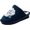JOMIX Ciabatte Donna Invernali da Casa Pantofole Pelose Calde Tacco Zeppa Scarpe con Pelo Termiche Comode Morbide MD8574 (Blu Navy, 39)