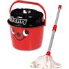 Casdon Henry Mop & Bucket | Set di pulizia giocattolo di marca per bambini dai 3 anni in su. Caratteristiche del viso sfacciato di Henry per un sacco di divertimento di pulizia!