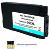 compatibile con HP Cartuccia Compatibile (F6U16AE, 953XLC) per Hp Officejet Pro 8210 (1,6K) CIANO XL (chip anti-aggiornamento)