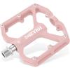 MZYRH Pedali per mountain bike, 9/16 3 cuscinetti pedali per bicicletta, in lega di alluminio antiscivolo e leggero, per mountain bike, bici da strada (rosa-mz)