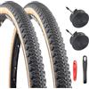 MEGHNA 700x42C Pneumatici per Bici con Camera d'aria ETRTO 42-622, Pneumatici di Ricambio per Bici Compatibili 700x42C/700x40C/28Pollici/29Pollici per Bici (Confezione da 1/2) MEGHNA 700x42C