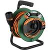 Electraline 49237 Avvolgicavo con Prolunga Elettrica da Giardino 25M 3G1 con Presa Electralock e maniglia ergonomica