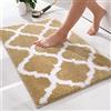 Homaxy tappetino da bagno antiscivolo, bagno, lavabile, microfibra soffice, per il bagno, 40 x 60 cm, colore: beige
