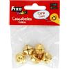 Fixo Kids | Borsa 5 Campanelli Metallo Oro 18mm ø Artigianato per Bambini e Decorazioni Scuola | Natale, Celebrazioni e feste