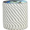 Corderie Italiane 001038887 Treccia mare multiuso giardino e fai da te, stabilizzato ai raggi U.V. resistente a intemperie e agenti atmosferici, 6 mm, 250 mt, colore bianco con spia blu