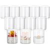 Glasseam Hurricane Glass Candle Holder Set 12, Cilindro Portacandele Galleggiante per Candele A Colonna, Pillar Candle Holder Piccoli Vasi per Fiori, Trasparente Candeliere per Tavolo da Sposa