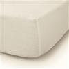 Cuore di lino - Lenzuolo sotto con Angoli in Puro Lino 100% Made in Italy Bianco Panna Singolo (80x200x30cm)