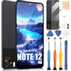ARSSLY LCD Schermo per Xiaomi Redmi Note 12 4G / 5G 22111317I 22111317G Display per Xiaomi Poco X5 6,67 Sostituzione dello Schermo Touch Screen Digitizer Full Assembly con Strumenti