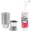 Generic GM 200 Pirottini Alluminio Budino 135cc, Cocotte Monoporzione da Forno, Vaschette Alluminio monouso circolari da 8,5cm, Stampi per Dolci monoporzione Usa E Getta, Stampi per Muffin adatti al Microonde