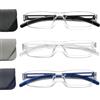 Viseng 3 Paia Rimless Occhiali da Lettura Leggeri e Comodi Anti Luce Blu Reading Aid Ultralight Frameless per Uomini e Donne Occhiali Rettangolare Chiari Alla Moda 1.5