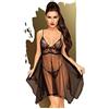 Penthouse, babydoll, negligé, diverse taglie, lingerie, 'Naughty doll', 2 pezzi, nero, Taglia: L/XL