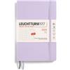 LEUCHTTURM1917 Paperback B6+ - Agenda mensile e taccuino 2025, copertina morbida, 16 mesi, a righe, colore: Lilac, Inglese