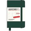 LEUCHTTURM1917 367639 - Agenda settimanale Mini (A7) 2024, verde foresta, tedesco, 12 mesi