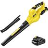 SnapFresh Soffiatore a Batteria 20V Soffiatore Elettrico Parkside Soffiatore per Foglie con Batteria e Caricabatterie 210 km/h 240m³/h / 2 Modalità /1,2kg per Foglie/Prato/Auto/Polvere (Giallo)