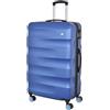 Dielle 150 Trolley Grande in ABS Iperleggero. Serratura TSA. 77x50x27 cm. 96 Litri Kg 4 (Azzurro)