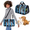 PETCUTE Trasportino per Cani e Gatti,Pieghevole Borsa per Cani Piccola Taglia con Guinzaglio di Sicurezza,Riflettente,Trasportino per Animali Approvato Dalla Compagnia Aerea con Tappetino Rimovibile