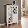 Inter Link - Credenza per 12 bottiglie con 3 ripiani e 1 anta - Armadietto per vino - Mobile da cucina - Armadio buffet - per la conservazione del vino - rovere Artisan Bianco - Julina