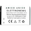 Generico Batteria per Brondi Amico Unico nuova produzione 2024 capacità 1000 mAh batteria compatibile per Brondi amico unico BL-5C