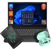 Lenovo Notebook V15, Display Pc Full HD da 15,6, Cpu Ryzen 5 7520U, Ram 8GB, Ssd NVMe 256GB, Windows 11 Pro, Office 2021 Pro Plus, TAVOLETTA GRAFICA + AURICOLARI, Portatile Pronto All'Uso