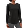 PINSPARK Camicia Sportiva da Donna a Maniche Lunghe Camicia Funzionale Camicia da Corsa Traspirante Palestra Yoga Top da Corsa Autunno S-XXL