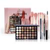 LHLXZQ Set Trucco per Occhi, Kit Trucco Viaggio Completo con Eyeshadow Palette, Mascara, Eyeliner, Matita per Sopracciglia e Pennelli Ombretti, Set Regalo per Donne e Ragazze Principianti, 02A