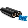 RAGO® Pellicola imballaggio Nero 2 pezzi 0,85 kg 7,5 x 7,5 x 40 cm Film estensibile imballaggio I Pellicola imballaggio trasloco Nero I Plastica per Imballaggio con dispenser