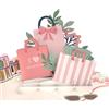 MOKIO® Biglietto Auguri Pop-Up - Shopping - Biglietto regalo 3D per un giro di shopping, Biglietto di auguri per un compleanno