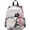 Mnsruu Zainetto personalizzato per bambini, zaino per ragazze fiore fata rosa zaino asilo scuola materna borsa da viaggio, Multicolore, M