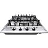 CLEADONG Piano cottura a gas a 4 fuochi, per gas propano, fornello da incasso, 23 pollici, in acciaio inox, per gas naturale/GPL, 59 x 51 cm