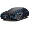 Holthly Telo Copriauto Antigrandine, Holthly Copertura Impermeabile Anti UV Vento Antipolvere, Copri Protezione Grandine Adatto per Coupé/Berlina Fino 490 a 530 cm 3XXL