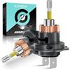 KOYOSO H4 LED Lampadine 100W: 20000LM 6500K 360° Fari Bianco 600% Super Brillante Abbaglianti e Anabbaglianti Kit Sostituzione Alogena per 12V Auto