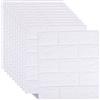 Hyesrtey 10PCS 3D Carta da Parati Mattoni,Pannelli Decorativi 3d per Parete,Autoadesiva Wallpaper Brick, Pannello Parete Decorativo Impermeabile per Cucina Salone Ufficio TV Sfondo (Bianco)