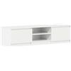 vidaXL Mobile Porta TV Minimalista 2 Ante 2 Scomparti Aperti Armadietto Credenza Multimediale Bassa Bianco Lucido 140x40x35,5 cm in Truciolato
