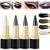 FLLUOUZH Ayky Long Wear Gel Eyeliner, Eyeliner Nero Naturale Crema Impermeabile, Palette Ombretti Smokey Stick Anti-Sbavature, per Look Quotidiano O Da Festa (4 Colori)
