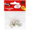 Fixo Kids | Borsa 5 Campanelli Metallo Argento 18mm ø Artigianato scolastico e decorazioni per bambini | Natale, Celebrazioni e feste