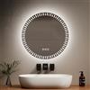 EMKE Specchio rotondo bagno LED retroilluminato, diametro 60 cm, con anti-appannamento+interruttore tattile+3 colori di luce variabile, specchio rotondo decorativo alla moda, specchio bagno
