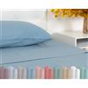 TRAMAS+ Completo Lenzuola Matrimoniale 160x200, 100% cotone, Biancheria da Letto, Lenzuola e 2 federa da letto, Certificata STANDARD 100 by OEKO-TEX - Blu Indaco